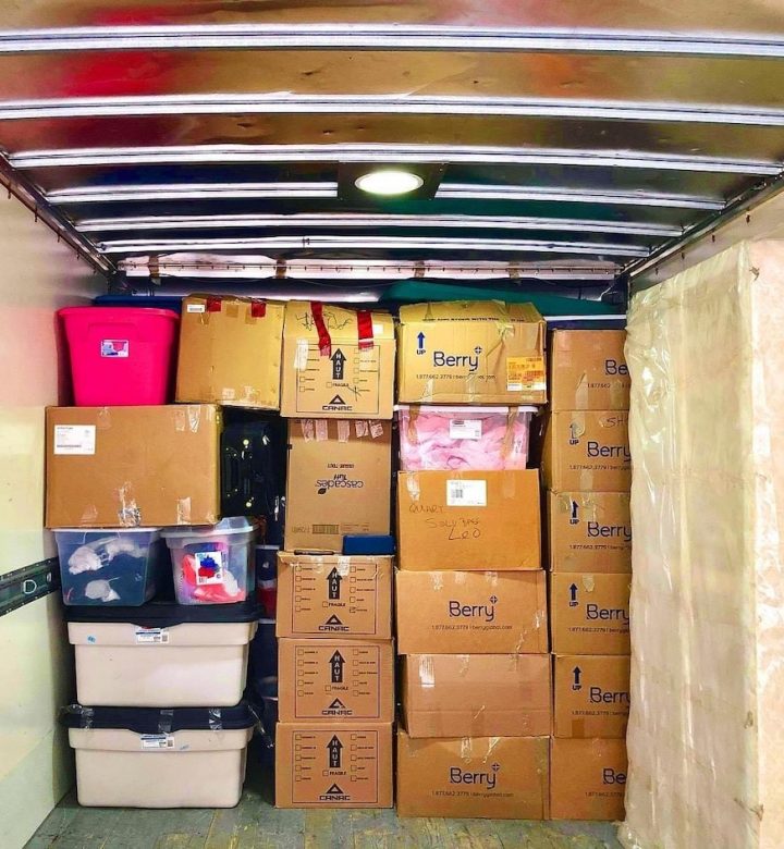 Perfectly loaded boxes in the moving truck - Best Montreal moving company
